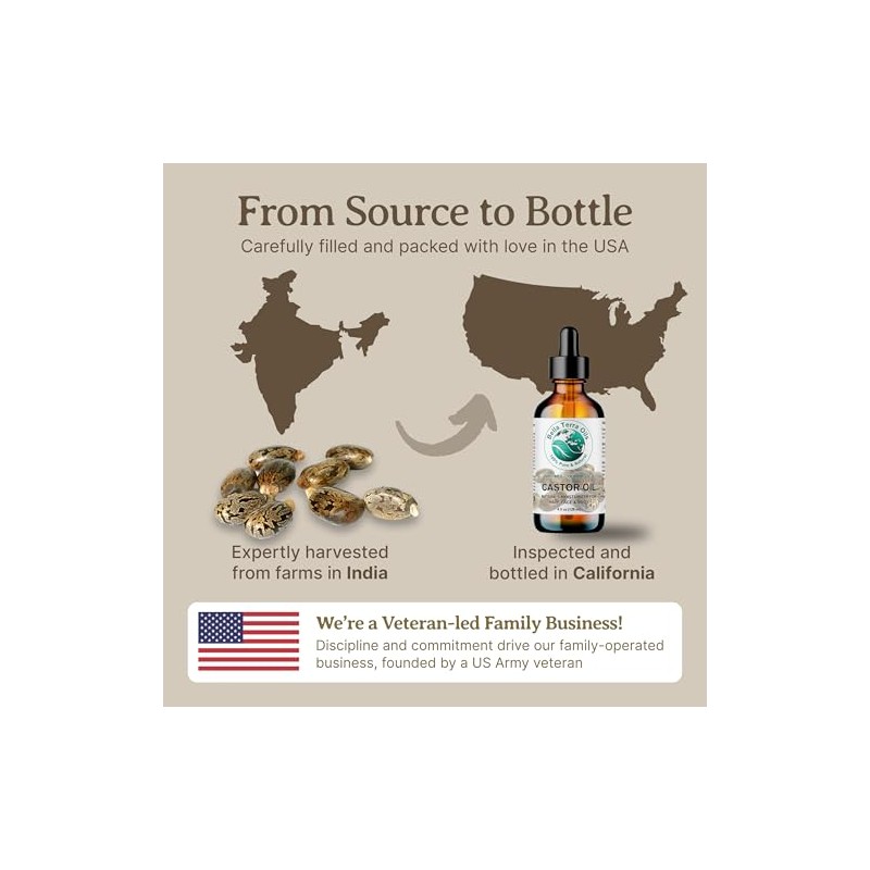 Bella Terra Oils Aceite de ricino, 16 onzas, 100% puro