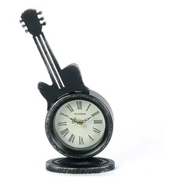 Metal Case Mantel Clock - Guitar