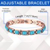 MagVIVACE Pure Copper Bracelet for Women, 7.68'' Turkish Stone Magnetic