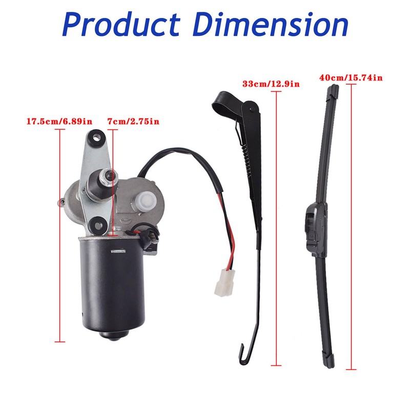 Silscvtt 12V Electric Windshield Wiper Motor Hard Coated Kit Replacement