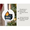 2024 Dumpster Fire Christmas Ornament, Funny Holiday Decor, White Aluminum