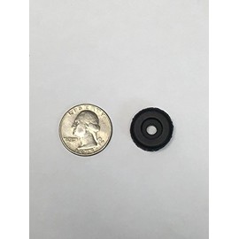 Recessed Black Rubber Bumper Pads with Hole - 25 Pcs