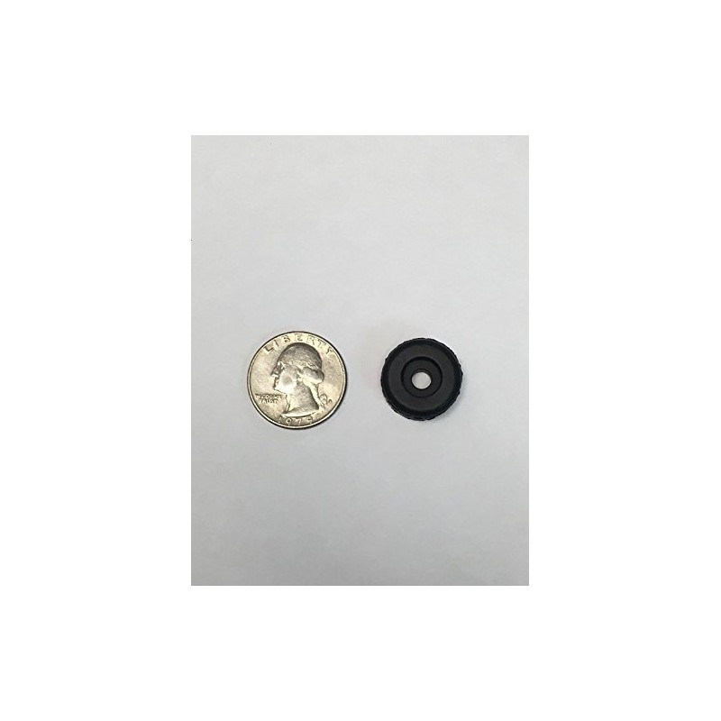 Recessed Black Rubber Bumper Pads with Hole - 25 Pcs