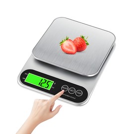 Generic High Precision Digital Kitchen Scale 22lb/10kg - Stainless Steel, 0.1g Accuracy, Grams & Ounces, Multifunction LCD Display, Best for Food, Baking, Coffee, household small item weighing.