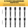 Mr.wintek 10pcs 3/8" Drive Socket Adapter Set, 1/4" SAE Hex