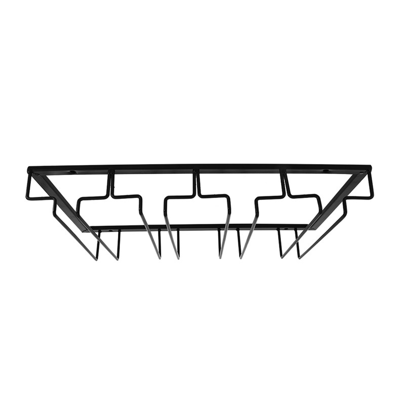 Black Wine Glass Storage Rack Organizer Hanger Holder Kitchen Bar