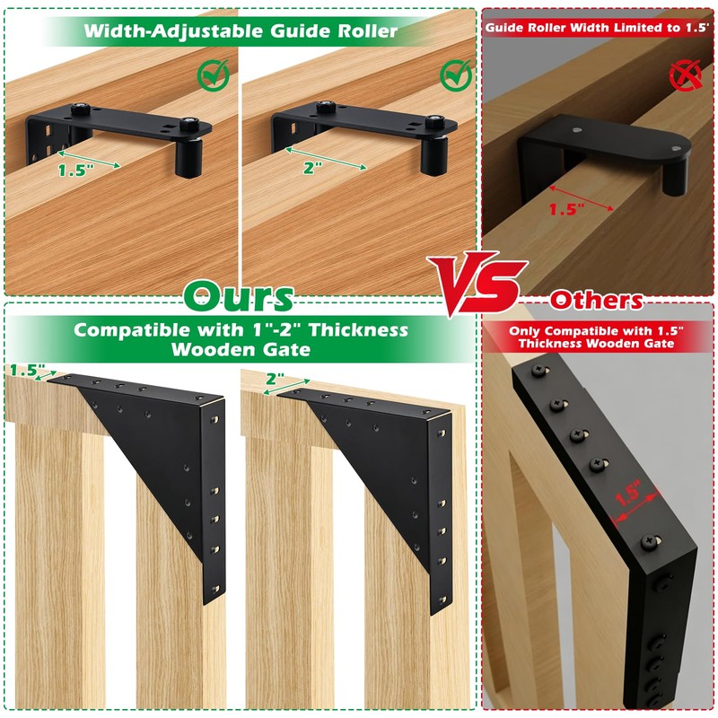 Sliding Gate Kit, Heavy Duty Sliding Gate Hardware for Deck
