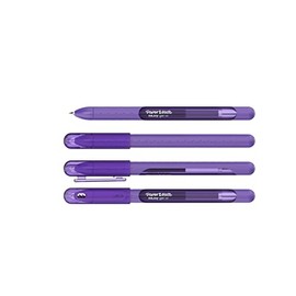 Newell Brands 4x Paper Mate InkJoy Capped Gel Ink Pens Assorted Colours 0.7mm Medium Point Nib Tip Adult Colouring Set (Purple), 4 Count (Pack of 1)