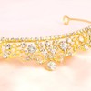TOBATOBA Gold Tiara Gold Crown for Women Girls Crystal Princess