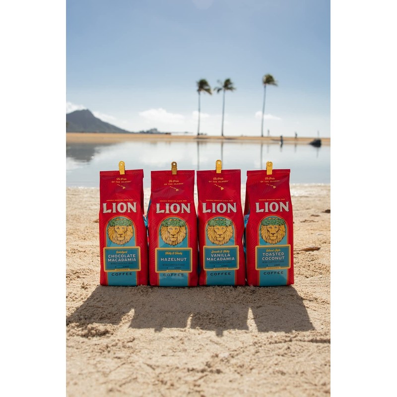 Lion Coffee, Hazelnut, 6.8 oz (198 g), Flavored Coffee, Powder,