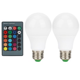 E27 5W RGB LED Color Changing Light Bulb with Remote Control for Home Party Decor 85V‑265V