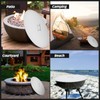 Dollate Fire Pit Lid 28 inch Drop-in Fire Pit Cover