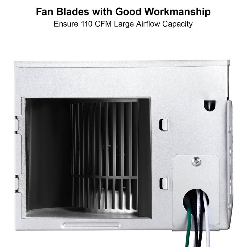 JOEAONZ Bathroom Exhaust Fan with Light 110 CFM Quiet with