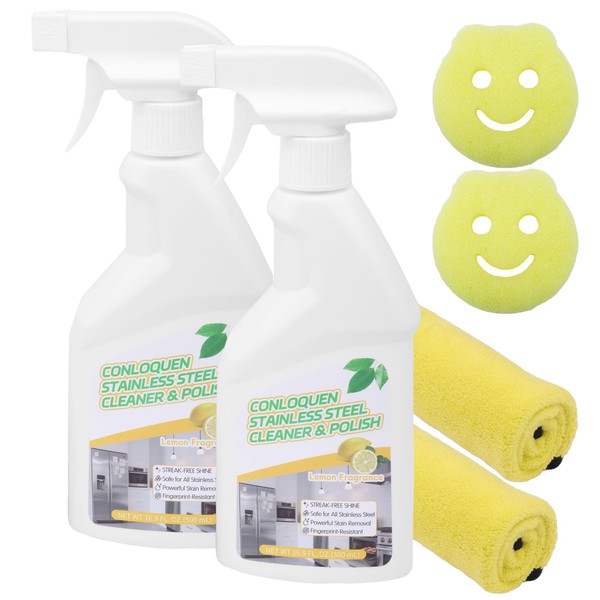 Conloquen Stainless Steel Cleaner and Polish for Household Stainless Steel
