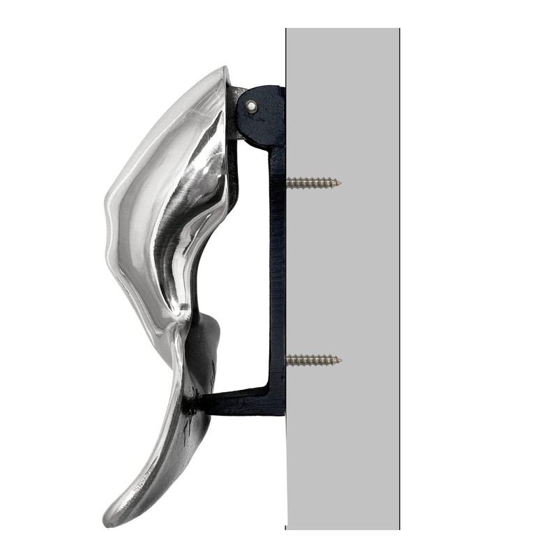 Humpback Whale Tail Door Knocker (Premium, Nickel)