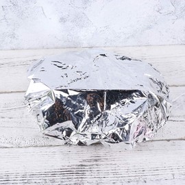 Gorra de tratamiento de aceite caliente desechable BeauPrety, de aluminio, con tapa térmica para acondicionar el cabello (plata), Plateado, 30x30x0.1cm.