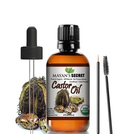 Mayan's Secret Aceite De Ricino Orgánico Certificado Por: Aceite Nutritivo Y Fortalecedor Para El Cabello Y La Piel.