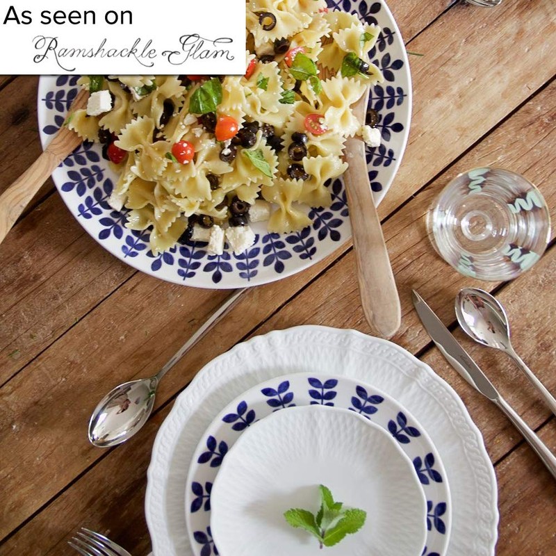 Noritake Sandefjord 4-Piece Place Dinnerware Setting in Blue/White