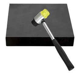 Oudtinx Bloque de goma para banco de joyero, bloque de goma para martillar, moldear, perseguir, aplanar metales (15 cm x 15 cm)