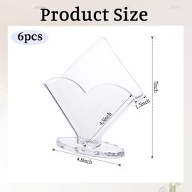 6 Pack Napkin Holder Acrylic Cocktail Napkin Holder for Bathroom Kitchen Dining Table, Coffee Filter Holder Hotel Restaurant décor, Clear