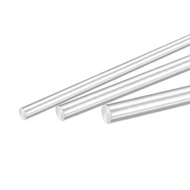 sourcing map Round Solid Aluminum Rod 8,10,12mm Diameter 300mm Length Lathe Bar Stock for DIY Craft 3in 1set