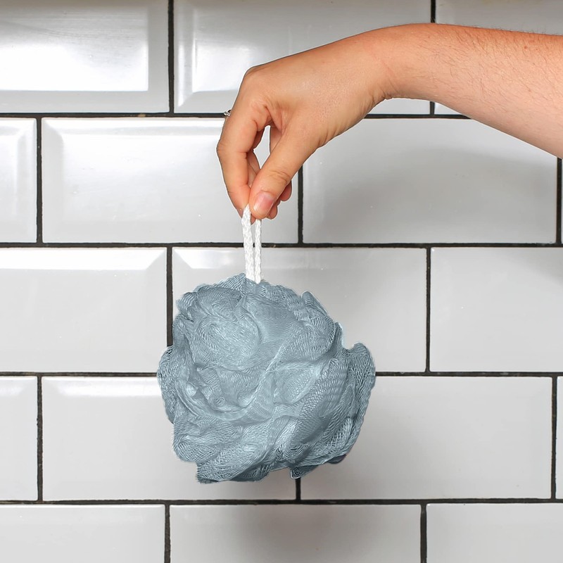 Pack 4 Mesh Exfoliating Bath & Shower Body Puff Sponges