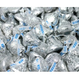 Hershey's Kisses Silver Foils  Milk Chocolate Candy BULK CANDY- 1/2 POUND