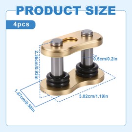 530 Chain Master Link, 4 Pcs Master Link for Bicycle Chain with O Ring Heavy Duty Chain Link Connector Replacement for Motorcycle Dirt Bike Bicycle Tractors