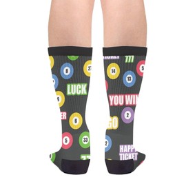 Sigouyinei Lottery Game Bingo Balls Casual Funny Funky Novelty Socks For Men Women