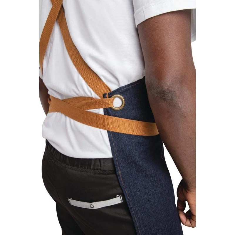 Whites Chefs Clothing B984 Southside X-Cross Back Apron With Tan
