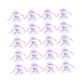ULTECHNOVO 50pcs Empty Sachet Bag Lavender Party Bags Lavender Sachets Organza Dried Storage Bags Aroma Wedding Small Drawstring Mesh Favor for Purple You Pouch Sachets Bags Treats Bags Gauze