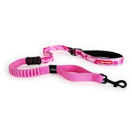 EzyDog Zero Shock Dog Leash - Shock Absorbing Bungee Leash for Dogs That Pull or Excite - Dual Handle and Reflective for Large, Medium, or Small Dogs (48-Inch, Pink Camo)