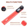 Unipec Digital Angle Finder Protractor, 7inch/180mm,Plastic Angle Finder for Woodworking,LC