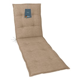 Lileno Home Sun Lounger Cushion Set of 1 – Roller Lounger in Light Brown – Garden Lounger Cushion Perfect for Beach Lounger – Cushion Cover for Garden Lounger (190 x 60 x 6 cm)
