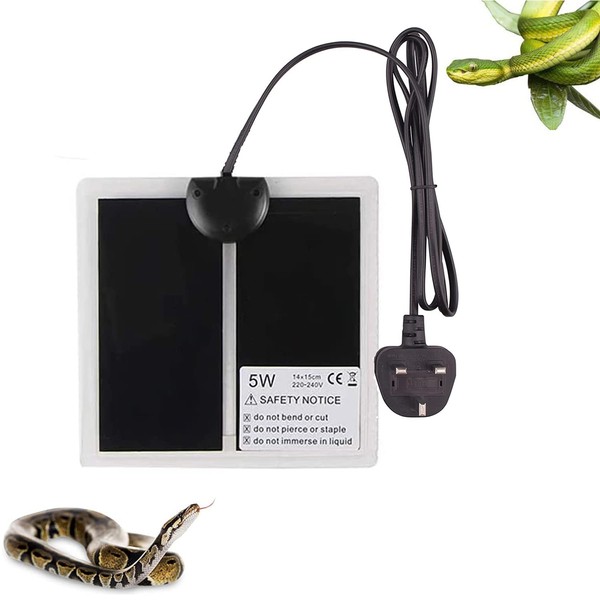XIEHUZA Reptile Heating Mat with Temperature Adjustment, Waterproof Reptile Heat