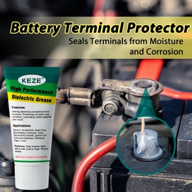 Keze Dielectric Grease for Electrical Connectors Spark Plug Boot Grease Corrosion Salt Dirt Inhibitor Automotive Tune Up Dialectical Grease for Battery Terminal, Ignition Coils, 1 Oz-1 Pack