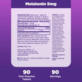 Natrol Gomitas Melatonina Descanso Relajación 90 Unidades 5 Mg sabor Fresa en Frasco