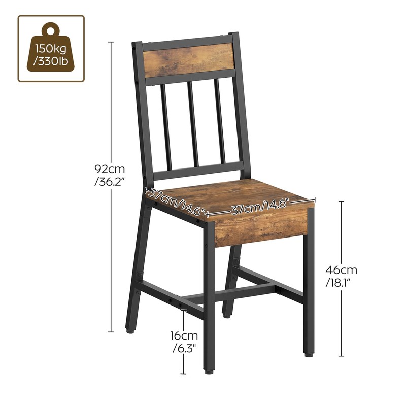 YATINEY Dining Chairs Set of 4, Industrial Kitchen Chairs with