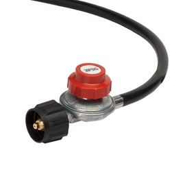 Regulador de propano celestial ajustable de alta presión (0-20 PSI) para quemadores de fogata de gas, roscas NPT de 1/2 pulgadas, garantiza llamas grandes y vibrantes en tu hoguera de bricolaje