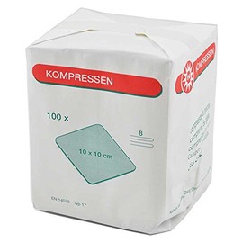 100x Pack Non-sterile Gauze Compress Gauze Swabs 8 Ply – Various Sizes Available, , 10 cm x 10 cm, ,