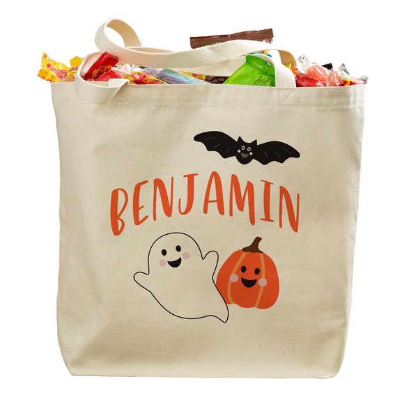 Personalization Universe Halloween Print Tote Bag for Kids - Customizable