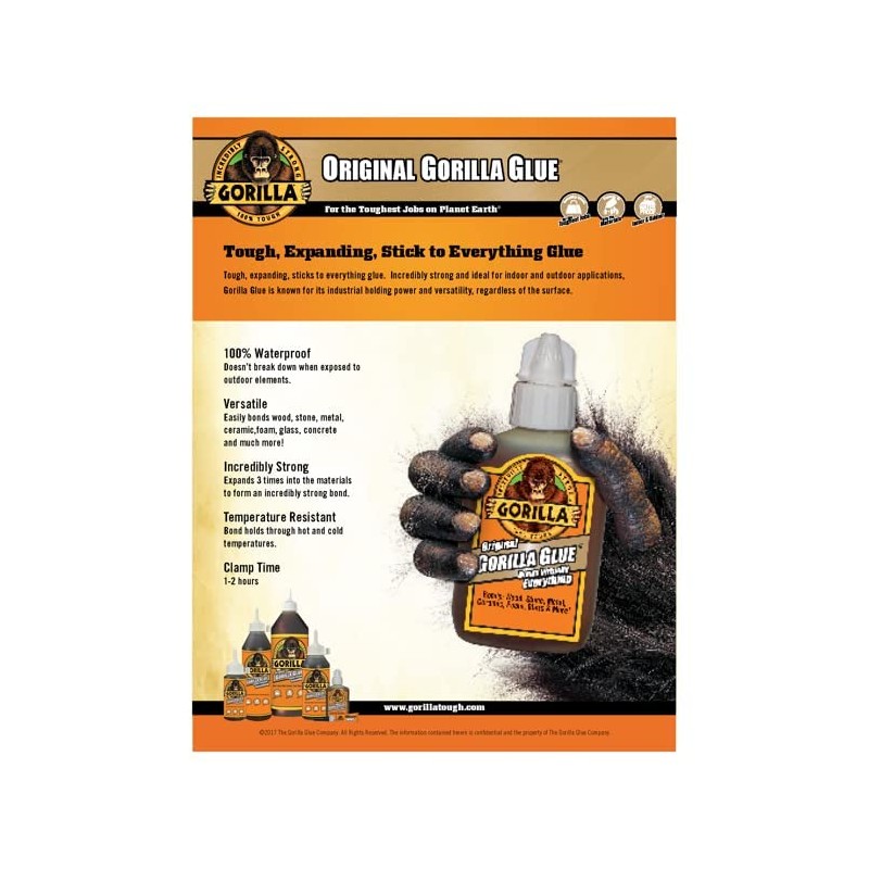 Gorilla Glue Adhesive, 2-Ounces #50001, 2 Oz, Tan