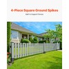 VEVOR Fence Post Anchor, 4 Pack 4 x 4 Inches