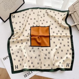 28in × 28in Small Square Scarf, Women's Silk Scarf, Thin Sun Protection, Neck Protection, Lace Up, And Versatile Headband (diamond)