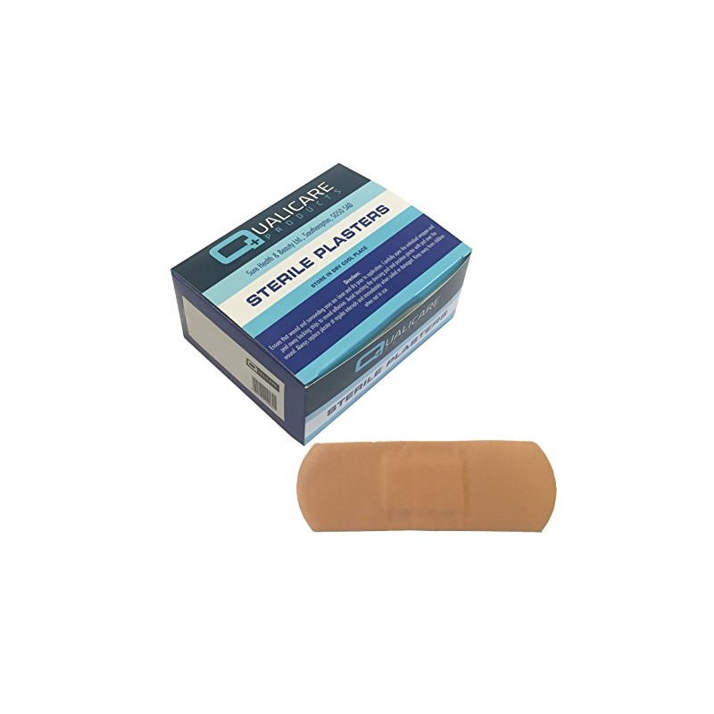 Qualicare Washproof 7.2cm x 2.5.cm Plasters (Box of 100)