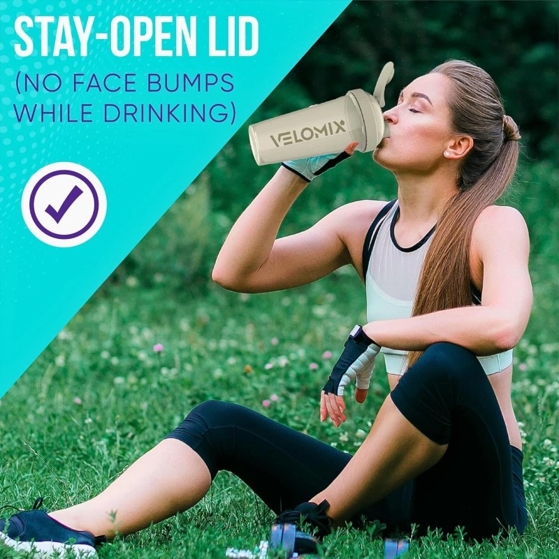 -6 PACK- Shaker Cups for Protein Shakes 28 oz 6