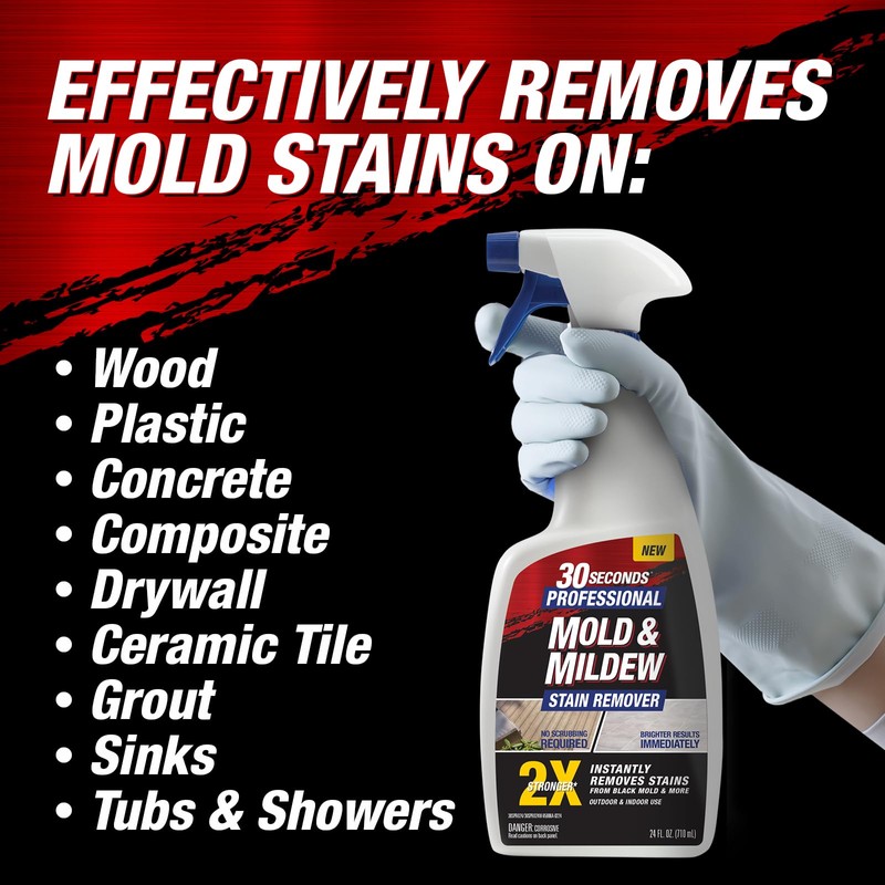 30 SECONDS Pro Mold and Mildew Stain Remover | Scrub