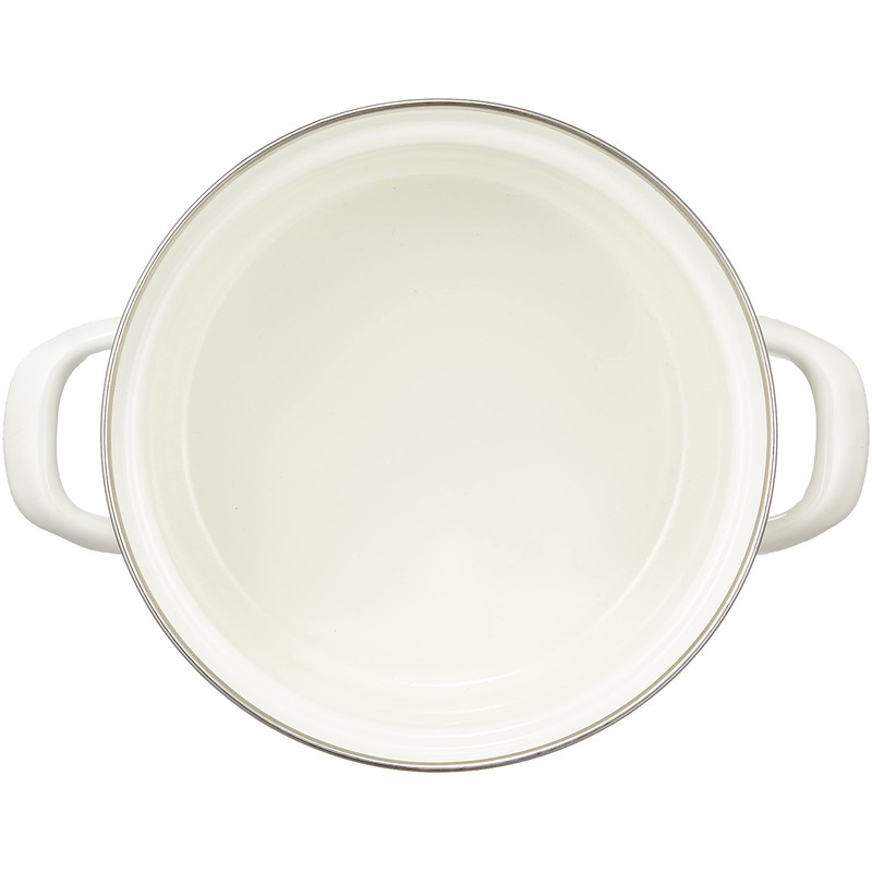 Pearl Metal HB-1367 Enameled Two-Handled Pot, 5.9 inches (15 cm),