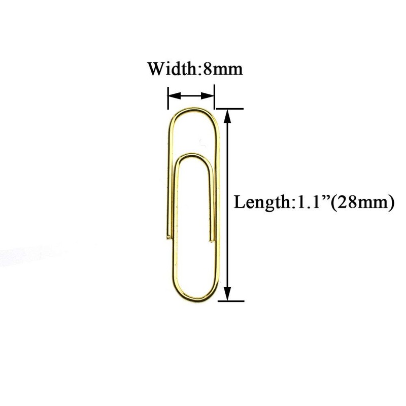 HAHIYO Paper Clips Sturdy 1.1 inches Length 300 Pack Paperclips