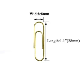 HAHIYO Paper Clips Sturdy 1.1 inches Length 300 Pack Paperclips Heavy Duty Tight Grip Rust Proof Reusable Metal Bright Rose Gold for Home Office School